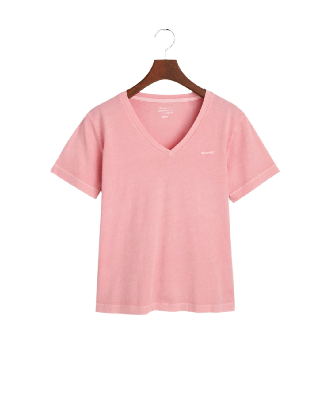 Sunfaded V - Neck T-Shirt Geranium Pink | Topper | Smuk - Dameklær på nett