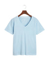 Sunfaded V-Neck T-Shirt light blue