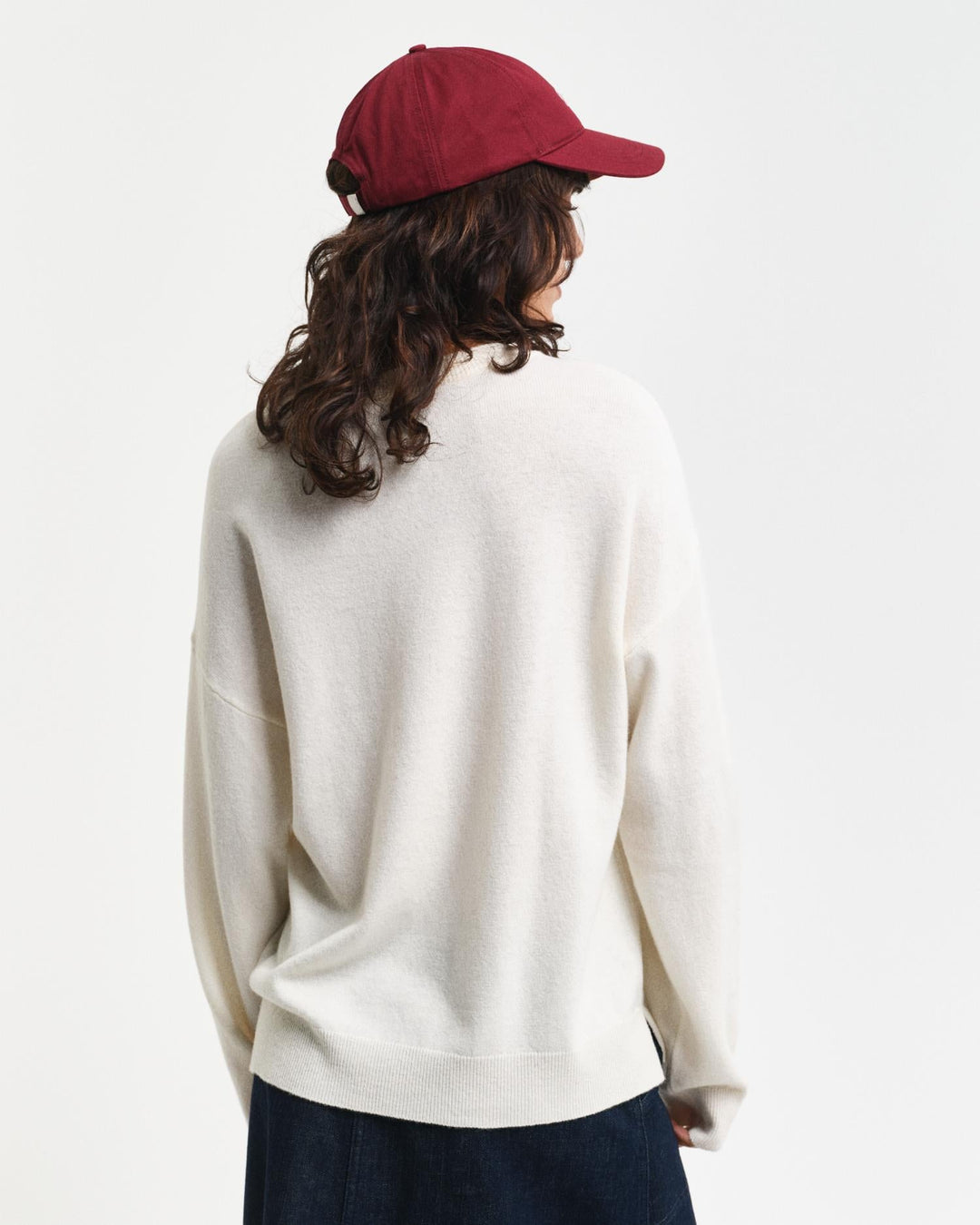 Superfine Lambswool Crew Neck Sweater Cream | Genser | Smuk - Dameklær på nett