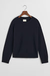 Superfine Lambswool Crew Neck Sweater Evening Blue