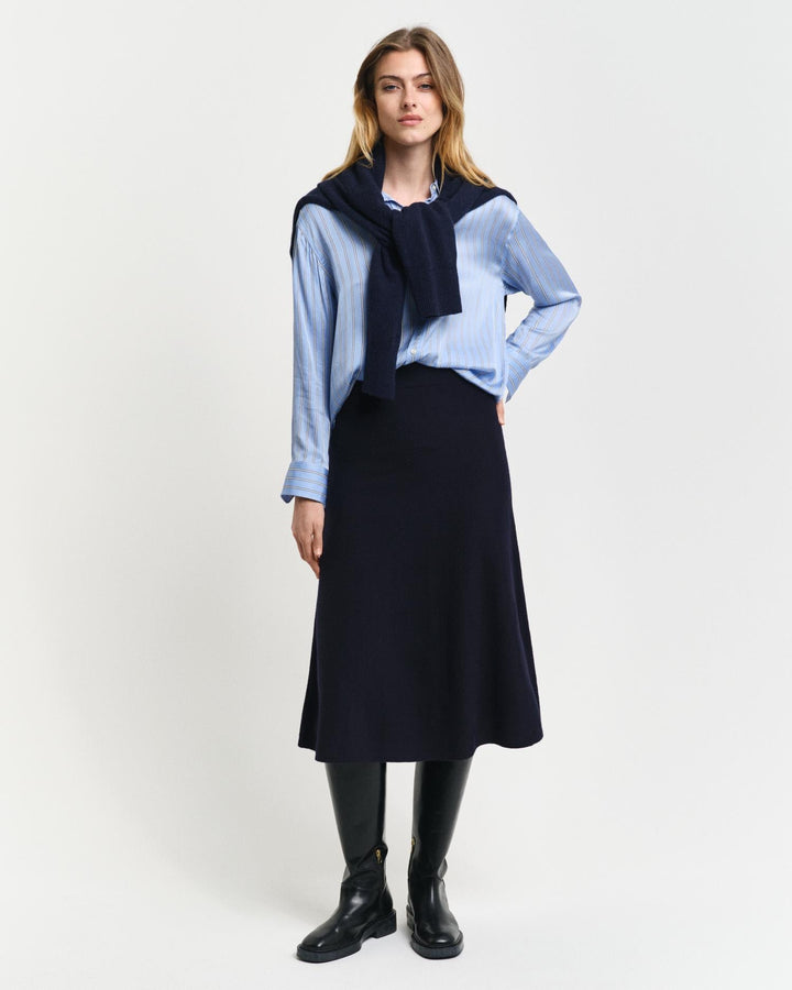 Superfine Lambswool Skirt Evening Blue | Skjørt | Smuk - Dameklær på nett