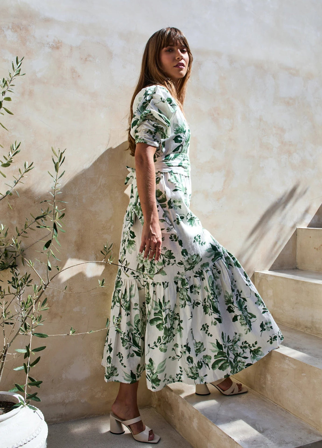 Sylvie Dress Green Blossom | Kjoler | Smuk - Dameklær på nett