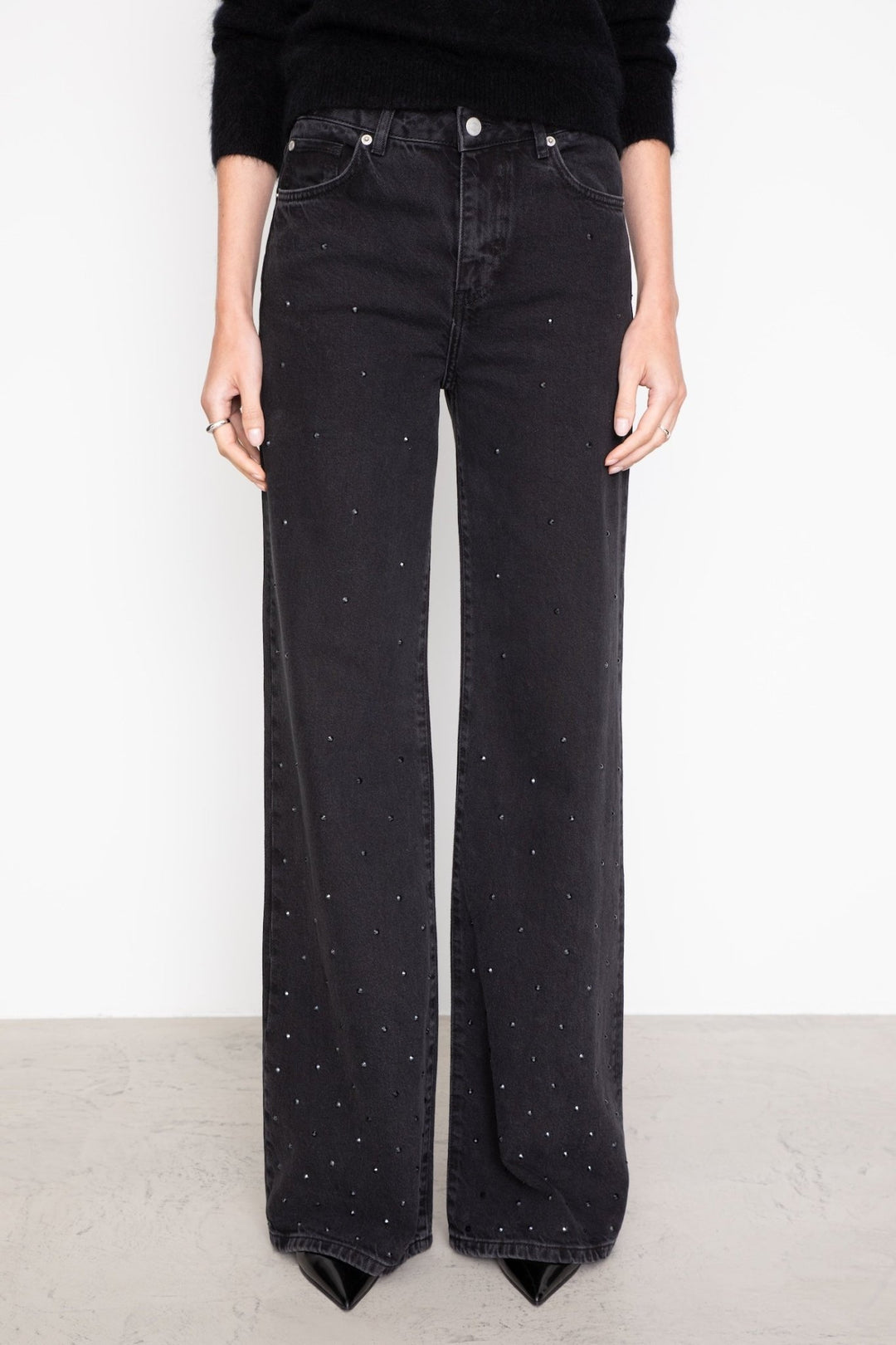 Taylor Embellished Washed Black | Bukser | Smuk - Dameklær på nett