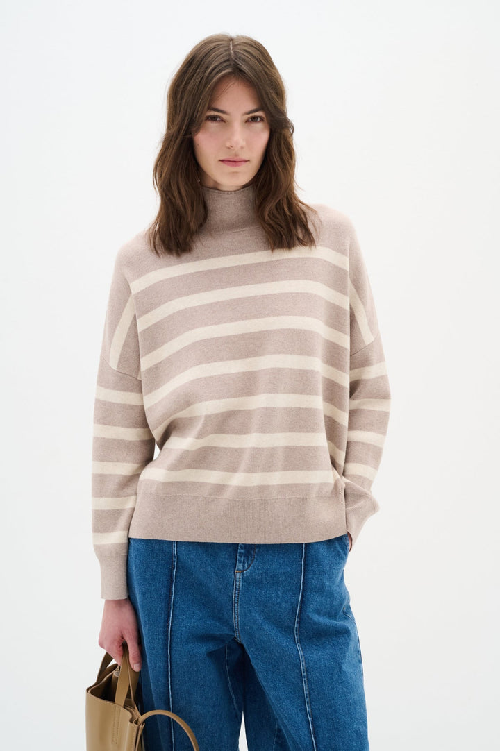 Tenleyiw Turtleneck Pullover Sandy Grey Melange/Haze | Genser | Smuk - Dameklær på nett