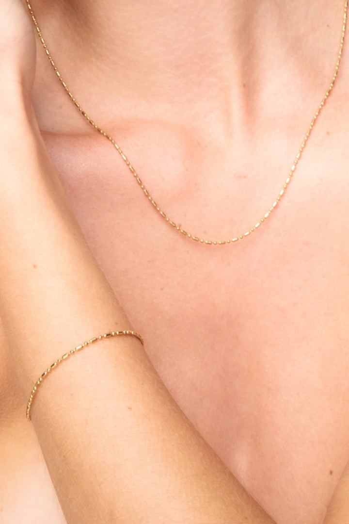 The Bead Necklace Gold | Accessories | Smuk - Dameklær på nett