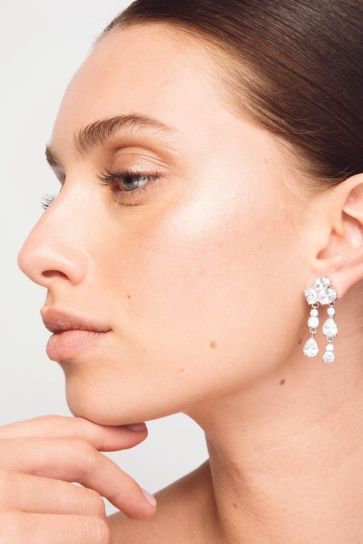 The Iced Double Earrings Silver | Accessories | Smuk - Dameklær på nett