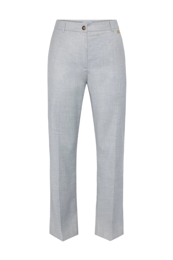 Thira Trousers Soft Grey Melange | Bukser | Smuk - Dameklær på nett