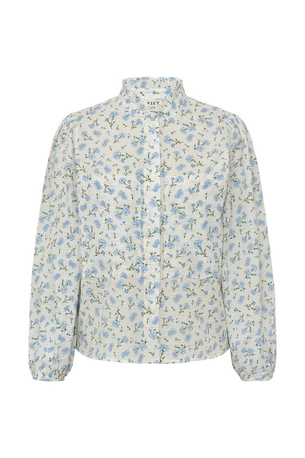 Tiffany Shirt White/Blue | Skjorter og bluser | Smuk - Dameklær på nett