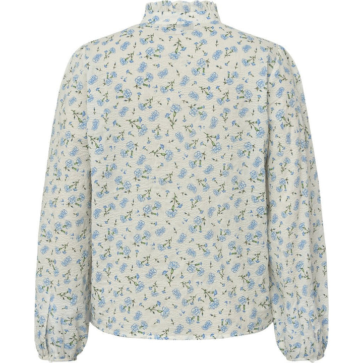 Tiffany Shirt White/Blue | Skjorter og bluser | Smuk - Dameklær på nett