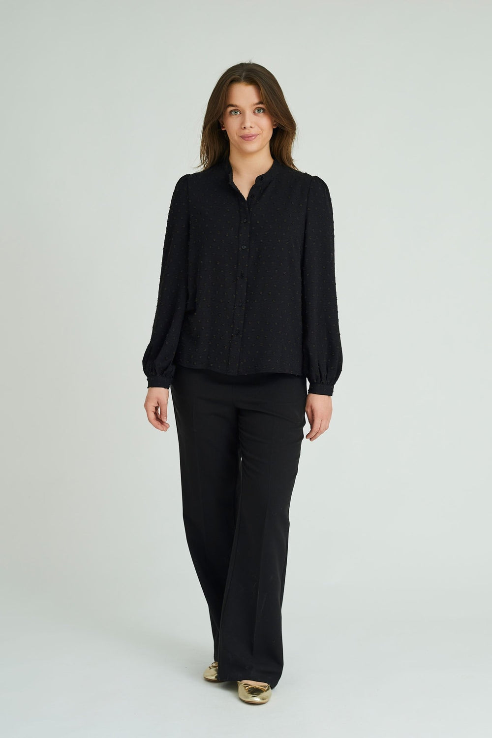 Vanessa L/S Shirt Black | Skjorter og bluser | Smuk - Dameklær på nett