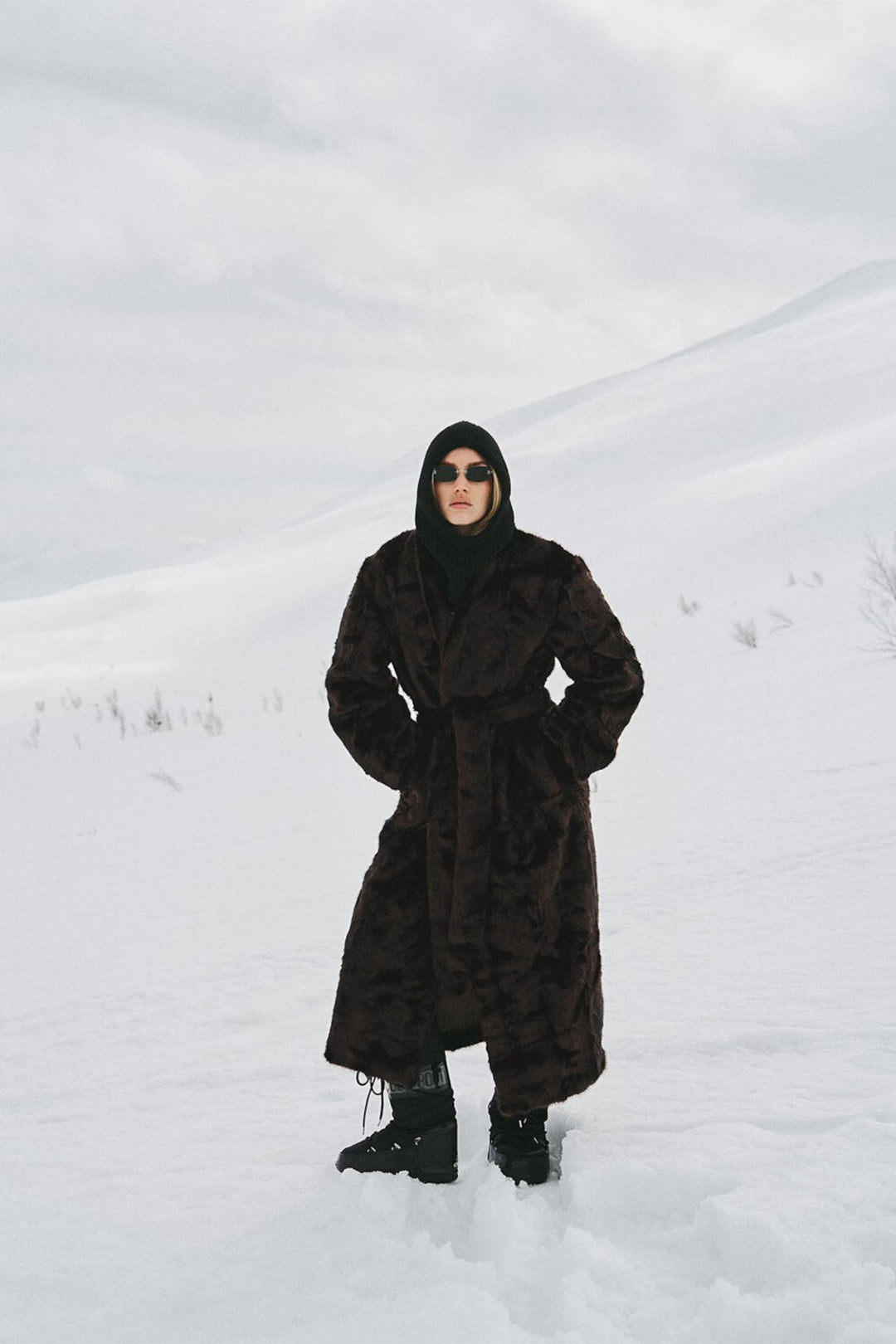 Vaujany Faux Fur Maxi Coat Rich Brown | Yttertøy | Smuk - Dameklær på nett