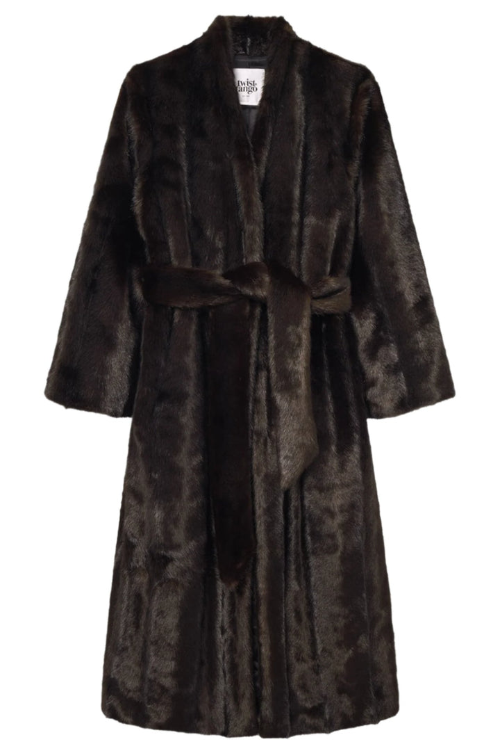 Vaujany Faux Fur Maxi Coat Rich Brown | Yttertøy | Smuk - Dameklær på nett