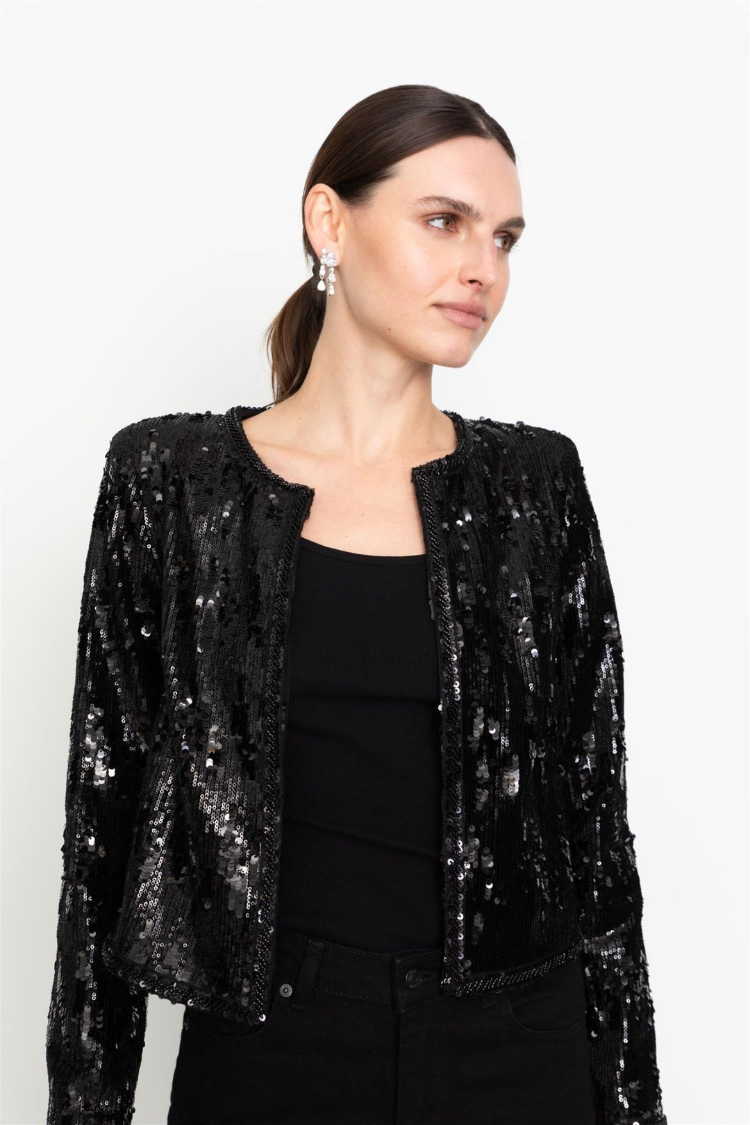 Vela Sequin Jacket Black | Yttertøy | Smuk - Dameklær på nett