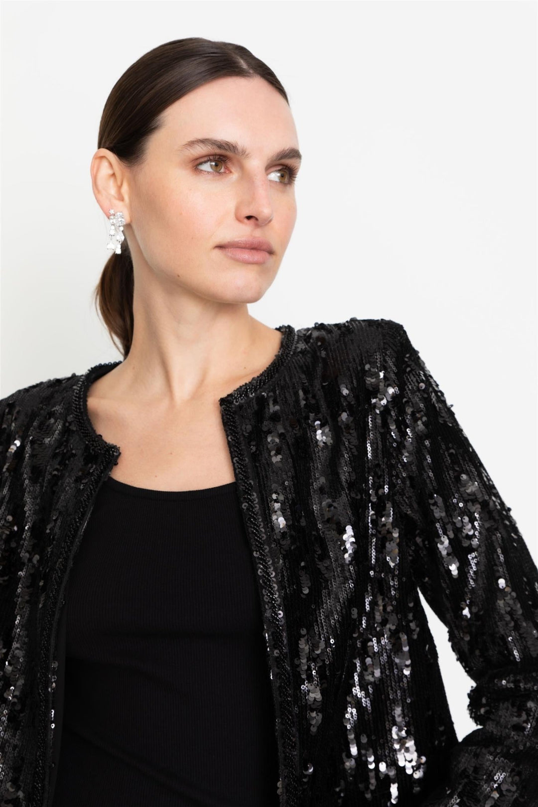 Vela Sequin Jacket Black | Yttertøy | Smuk - Dameklær på nett