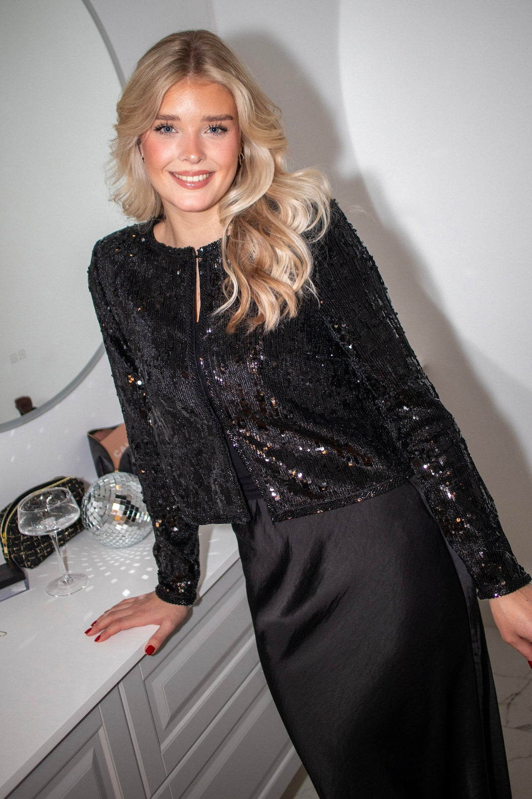 Vela Sequin Jacket Black | Yttertøy | Smuk - Dameklær på nett