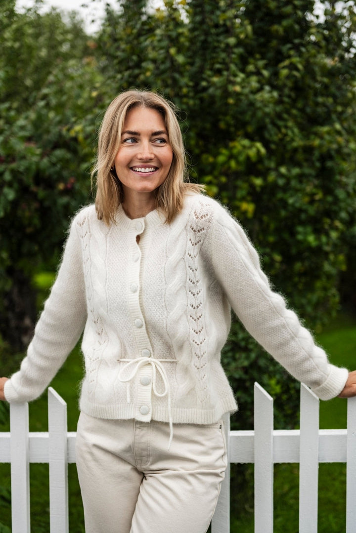 Vera Ls Knit Belt Cardigan Birch | Genser | Smuk - Dameklær på nett