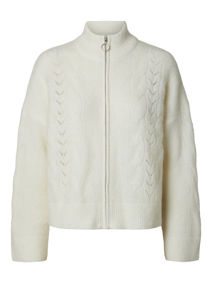 Vera Ls Knit Zip Cardigan Birch | Genser | Smuk - Dameklær på nett