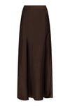 Vicky Heavy Sateen Skirt Dark Brown