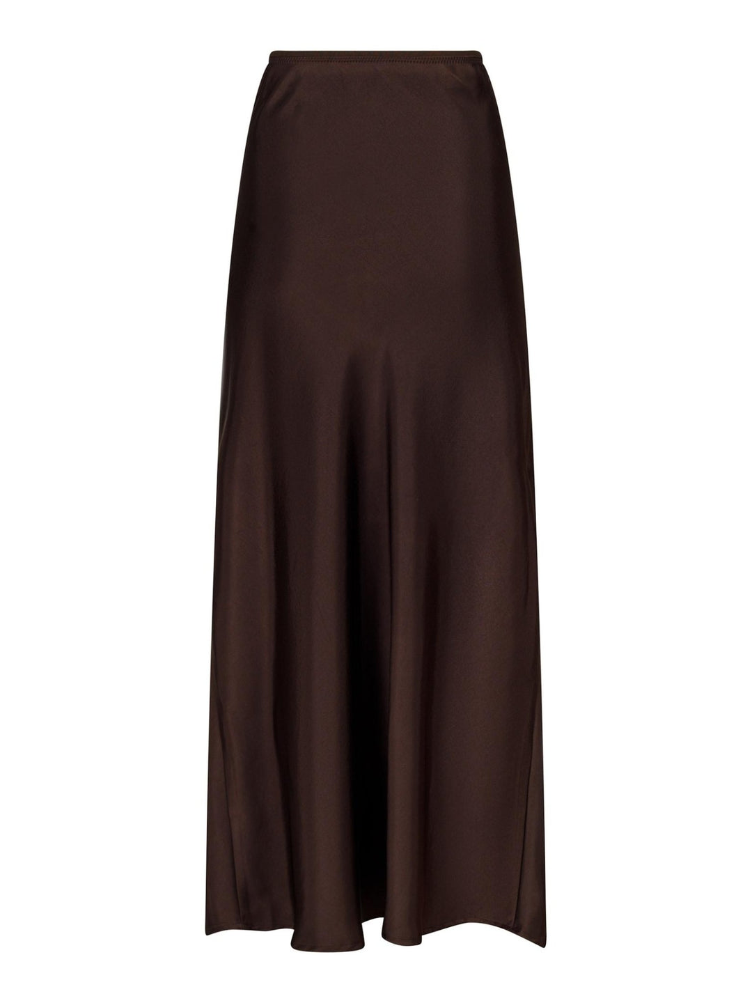 Vicky Heavy Sateen Skirt Dark Brown | Skjørt | Smuk - Dameklær på nett