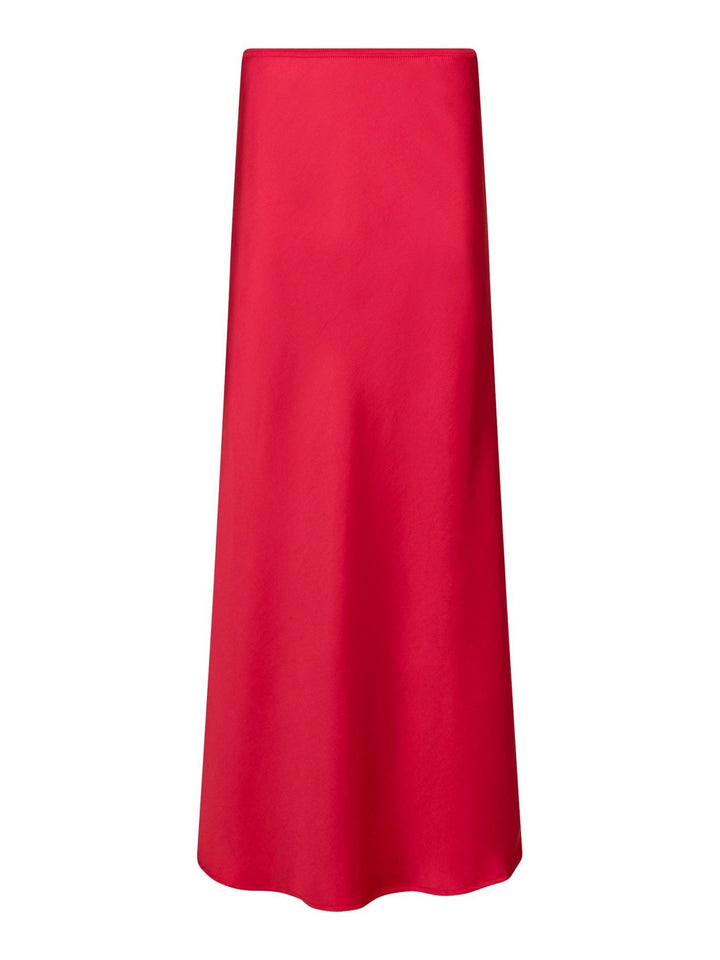 Vicky Heavy Sateen Skirt Red | Skjørt | Smuk - Dameklær på nett