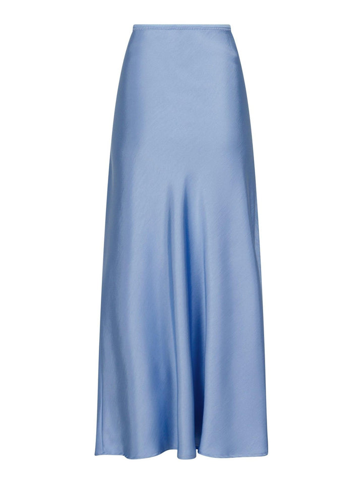 Vicky Heavy Sateen Skirt Smoke Blue | Skjørt | Smuk - Dameklær på nett