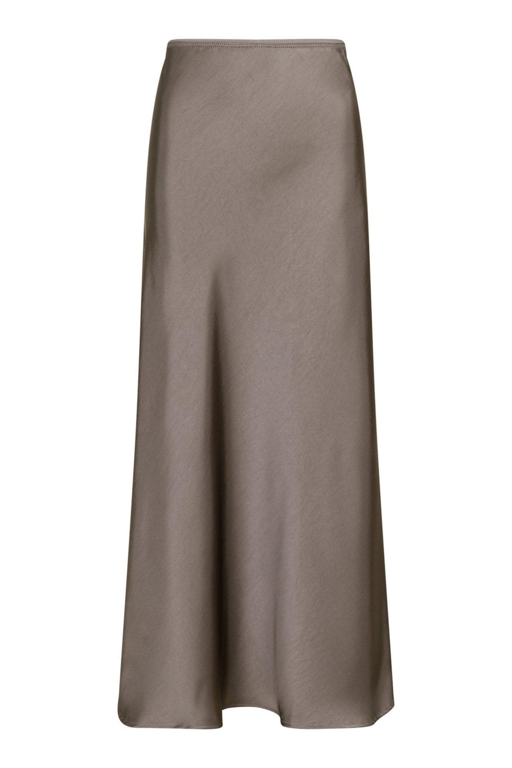 Vicky Heavy Sateen Skirt Warm Grey | Skjørt | Smuk - Dameklær på nett