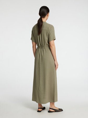 Viva - Damina Ss Ankle Sun Dress Vetiver | Kjoler | Smuk - Dameklær på nett