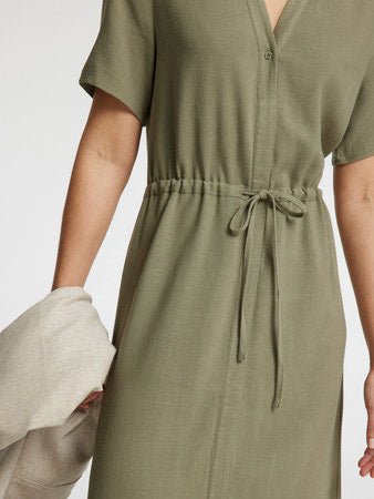 Viva - Damina Ss Ankle Sun Dress Vetiver | Kjoler | Smuk - Dameklær på nett