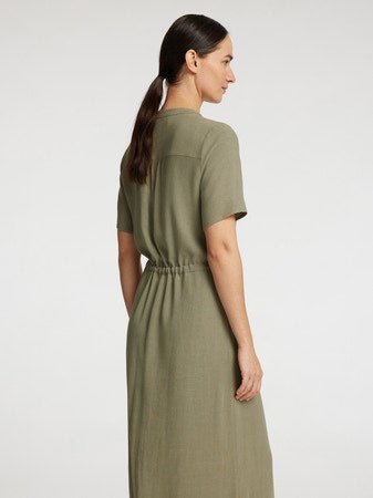 Viva - Damina Ss Ankle Sun Dress Vetiver | Kjoler | Smuk - Dameklær på nett