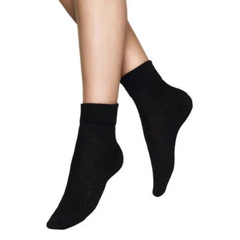 Vogue Wool Comfort Top Socks Black | Accessories | Smuk - Dameklær på nett