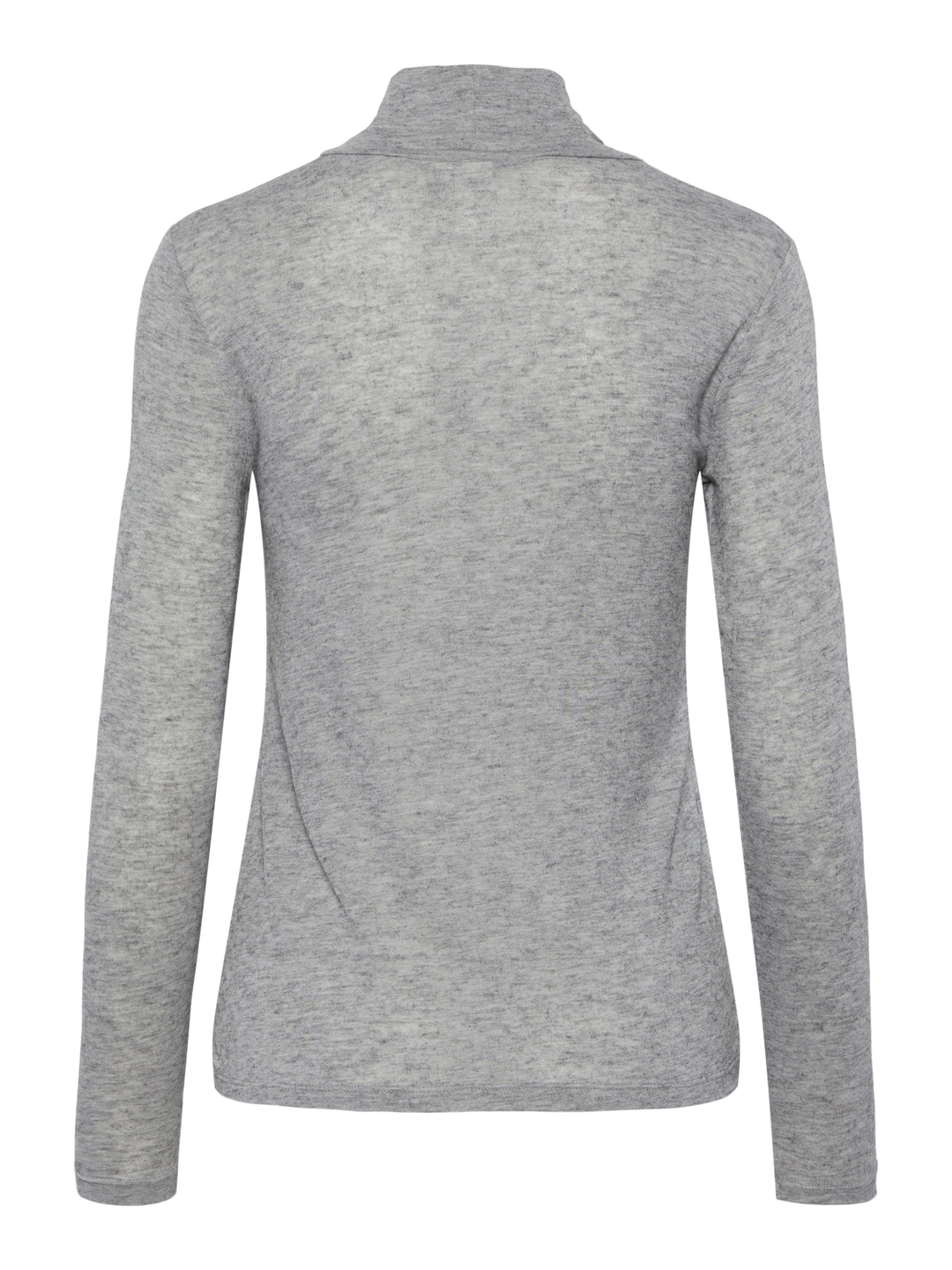 Yaswoola Ls High Neck Top Medium Grey Melange