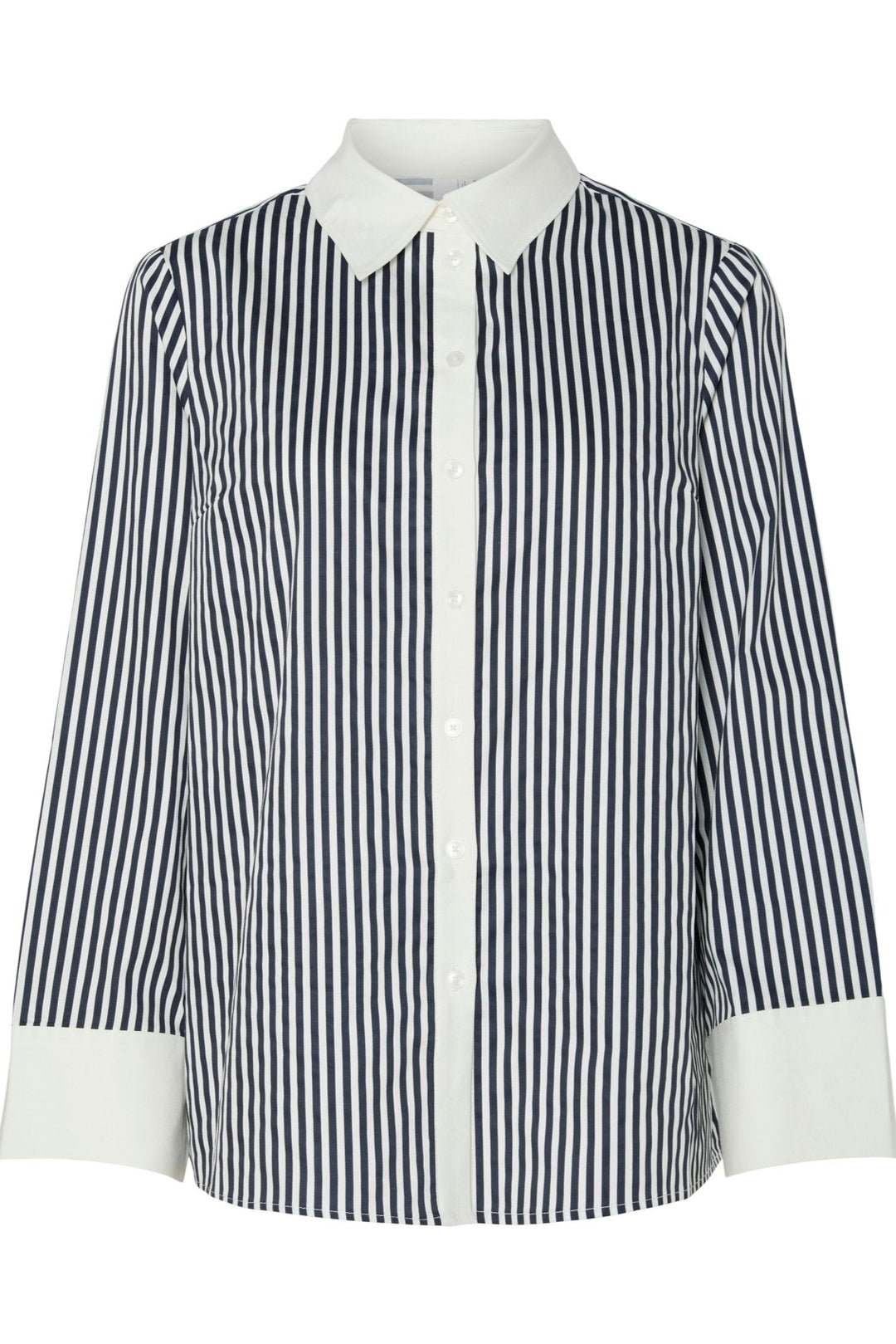 Yasanne Ls Striped Shirt Navy Blazer Star White | Skjorter og bluser | Smuk - Dameklær på nett