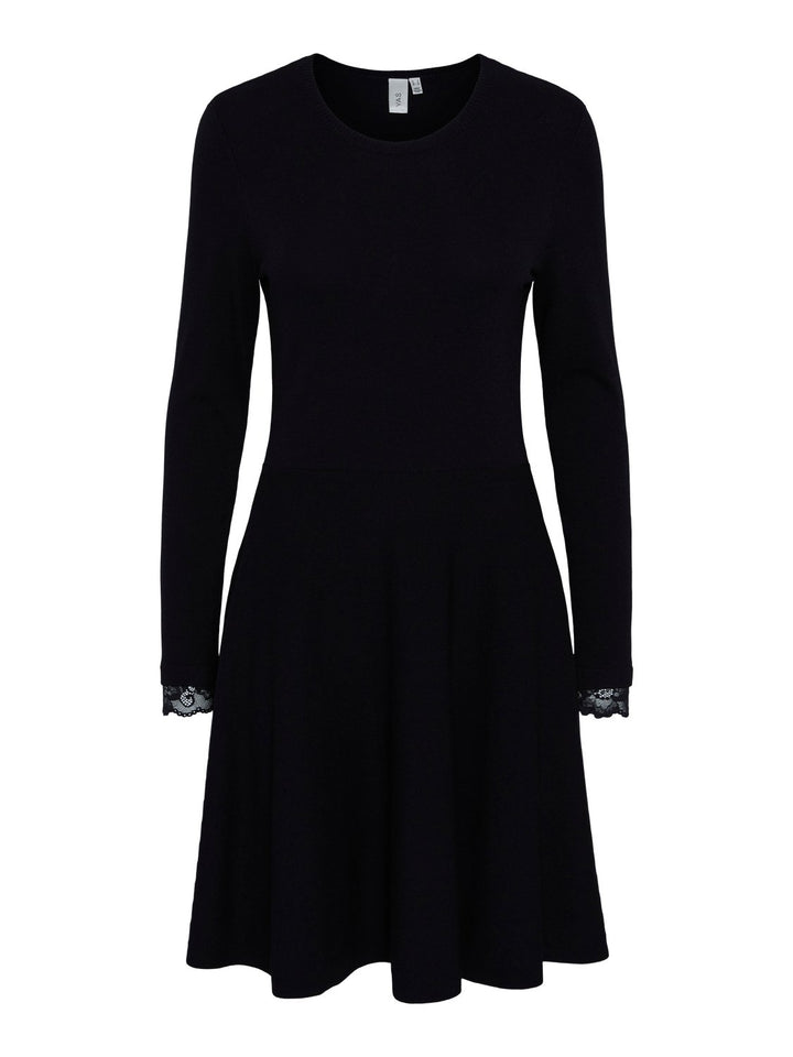 Yasbecco Ls Knit Dress Black | Kjoler | Smuk - Dameklær på nett