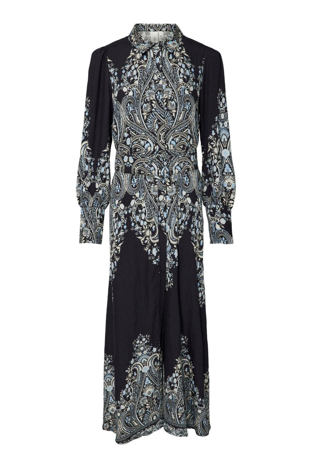 Yasbirma Ls Long Shirt Dress Black Birma Print | Kjoler | Smuk - Dameklær på nett