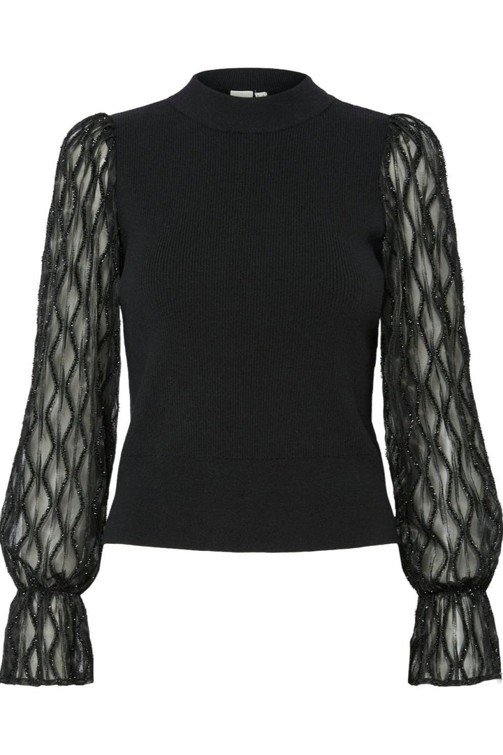 Yasdotera Ls Knit Pullover Black | Genser | Smuk - Dameklær på nett