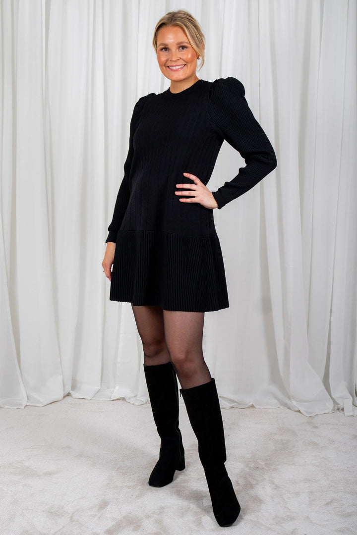 Yaselina Ls Knit Dress Black | Kjoler | Smuk - Dameklær på nett