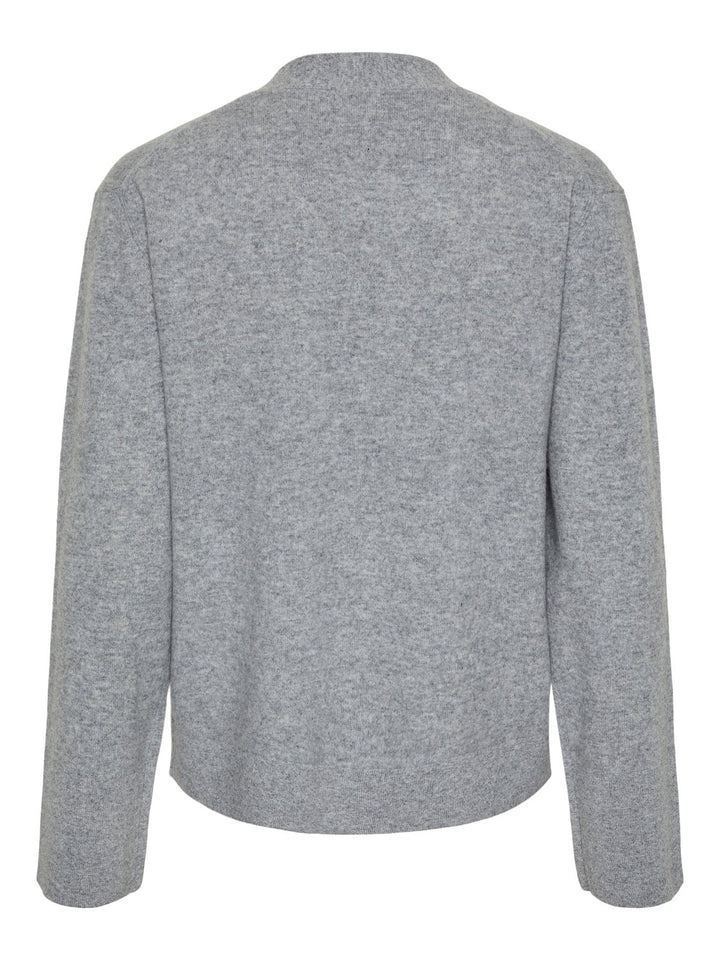 Yasemilie Ls Cardigan Knit Light Grey Melange | Genser | Smuk - Dameklær på nett