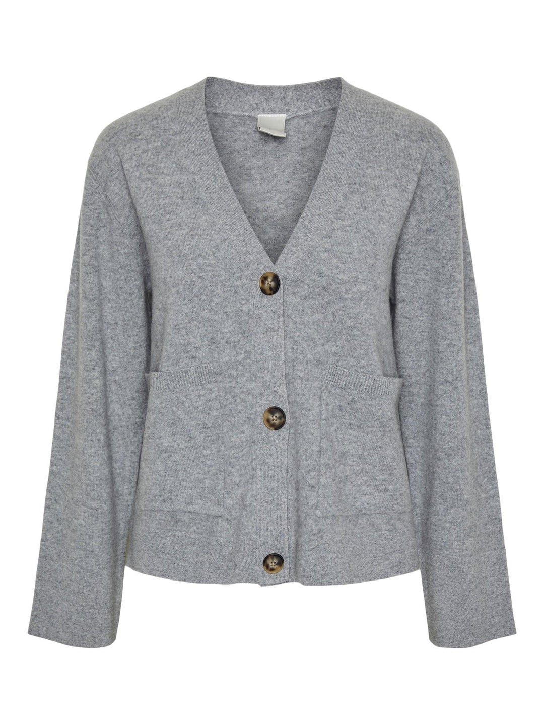 Yasemilie Ls Cardigan Knit Light Grey Melange | Genser | Smuk - Dameklær på nett