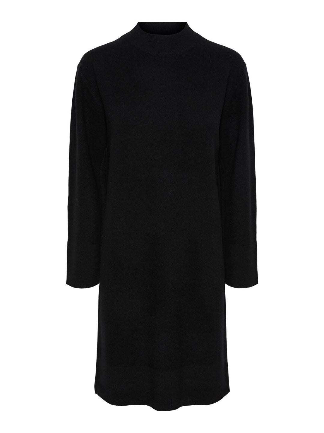 Yasemilie Ls Funnel Knit Dress Black | Kjoler | Smuk - Dameklær på nett