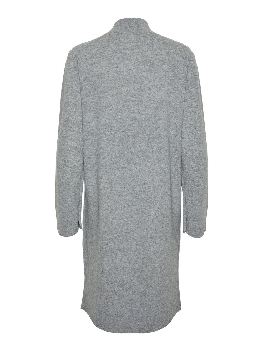 Yasemilie Ls Funnel Knit Dress Light Grey Melange | Kjoler | Smuk - Dameklær på nett