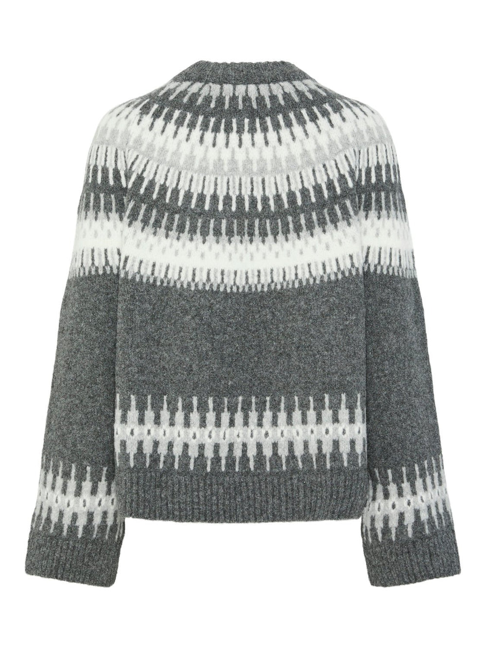 Yasfairy Ls Knit Pullover Medium Grey Melange | Genser | Smuk - Dameklær på nett