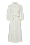 Flaxy 3/4 Linen Shirt Dress Star White