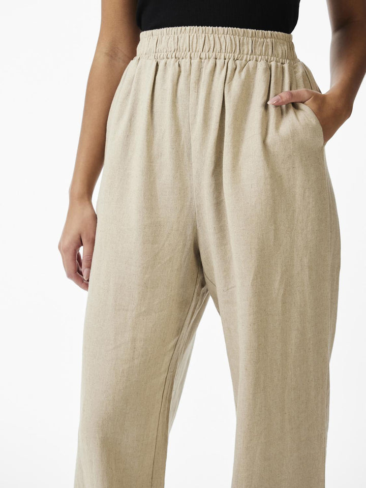 Yasflaxy Hw Linen Pant Birch | Bukser | Smuk - Dameklær på nett