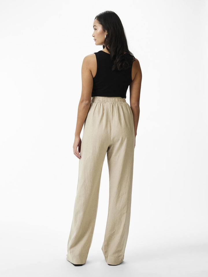 Yasflaxy Hw Linen Pant Birch | Bukser | Smuk - Dameklær på nett