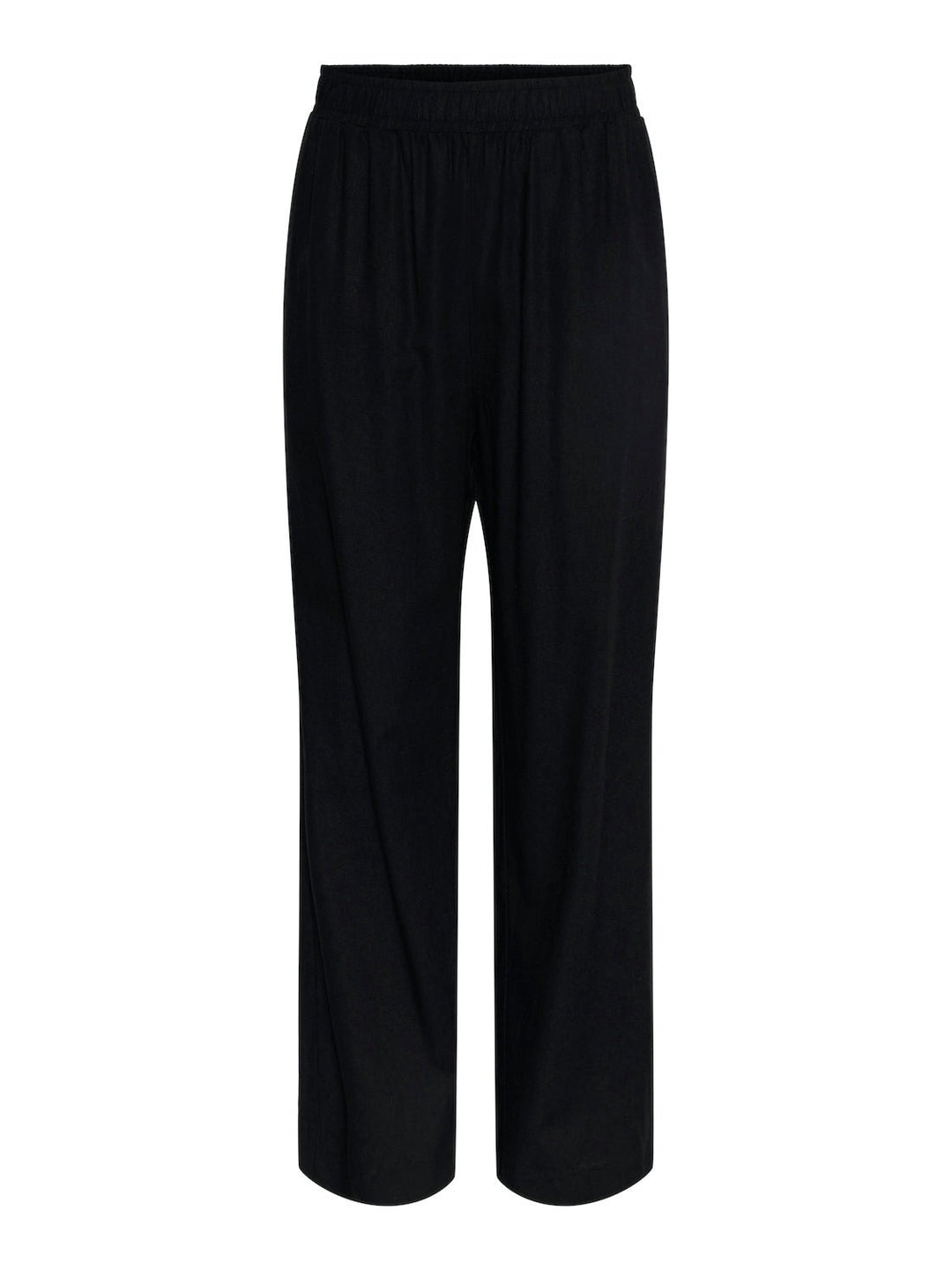 Yasflaxy Hw Linen Pant Black | Bukser | Smuk - Dameklær på nett