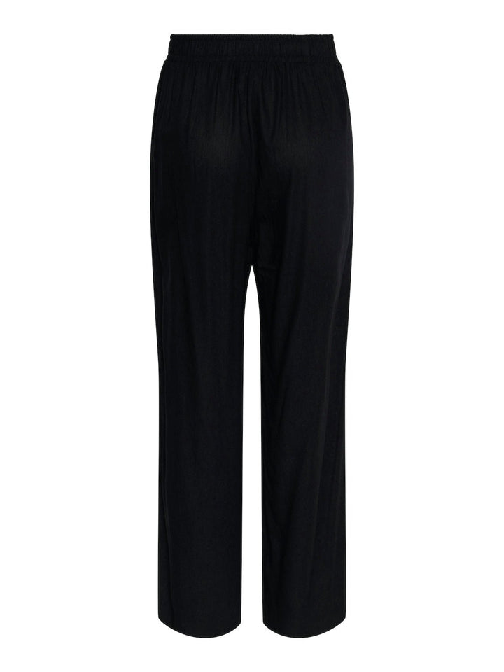 Yasflaxy Hw Linen Pant Black | Bukser | Smuk - Dameklær på nett