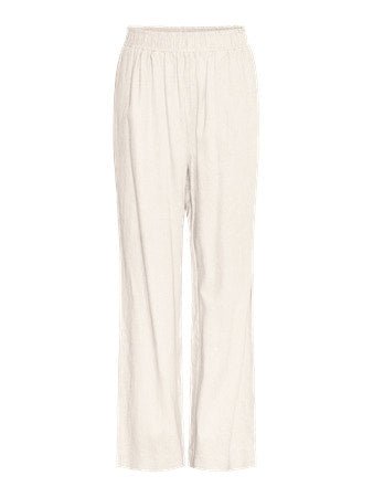 Yasflaxy Hw Linen Pant Star White | Bukser | Smuk - Dameklær på nett