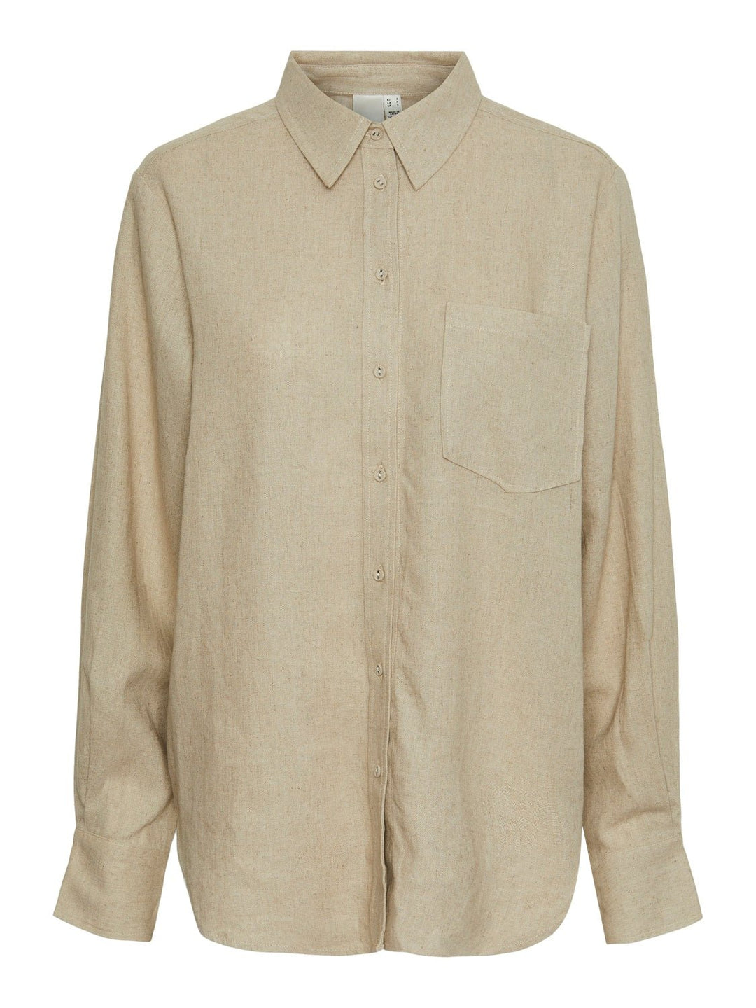 Yasflaxy Ls Linen Shirt Birch | Skjorter og bluser | Smuk - Dameklær på nett