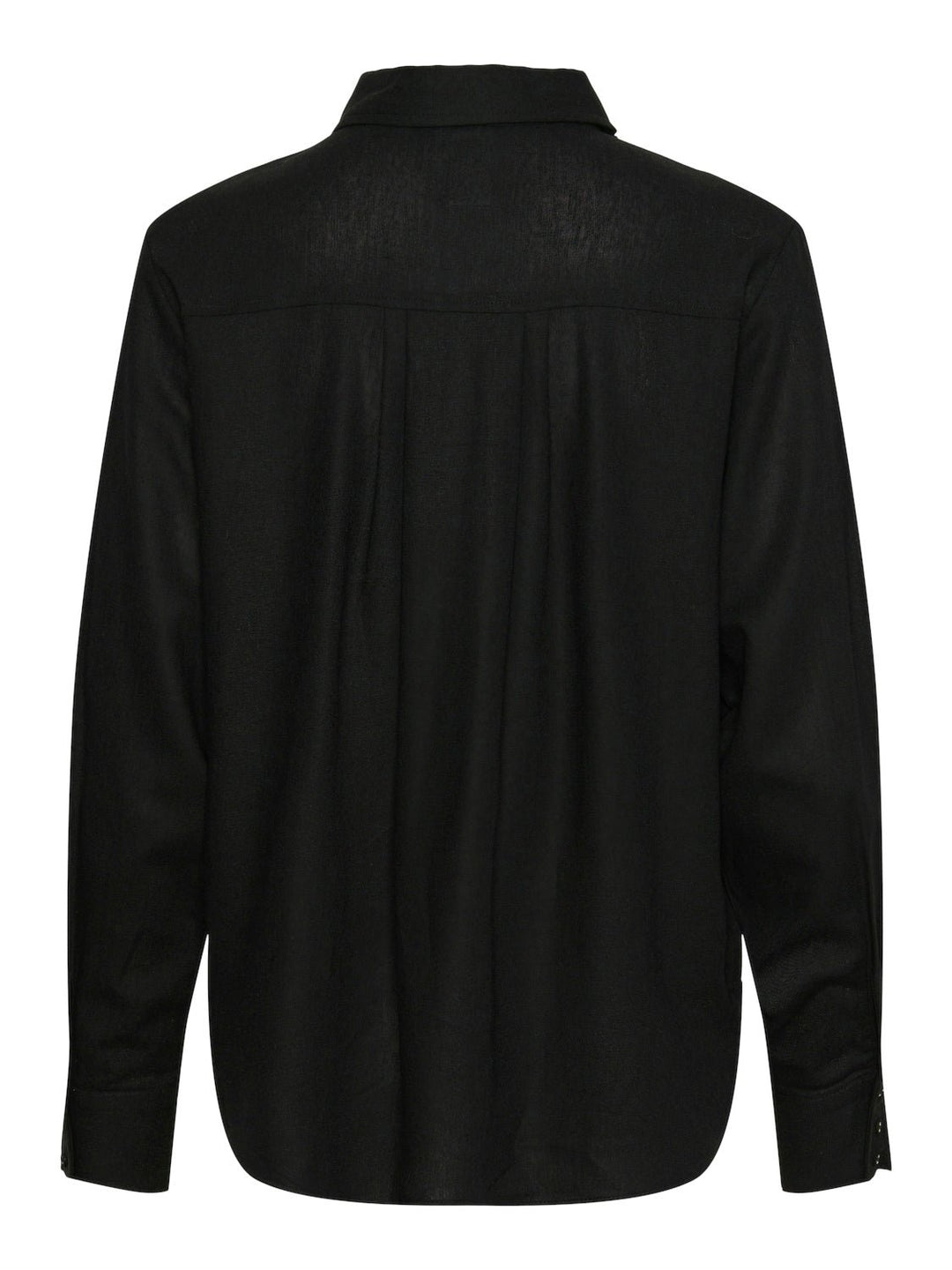 Yasflaxy Ls Linen Shirt Black | Skjorter og bluser | Smuk - Dameklær på nett