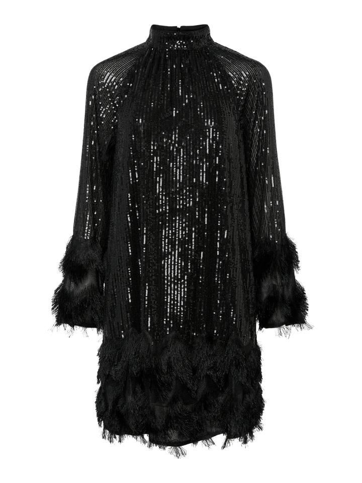 Yasflow Ls Sequin Dress Black | Kjoler | Smuk - Dameklær på nett